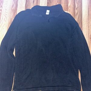 Black quarter zip sweater